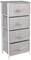 Sorbus Dresser with 4 Drawers - Bedside Furniture & Night Stand End Table Dresser with Steel Frame, Wood Top, Easy Pull Fabric Bins for Home, Bedroom Accessories, Office & Dorm